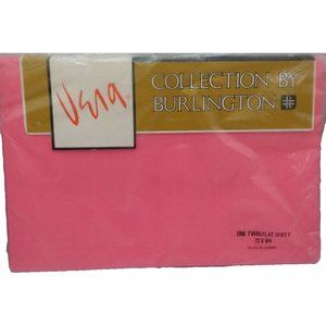 Vera Collection By Burlington Twin Flat Sheet Pink 72 x 104 Vintage